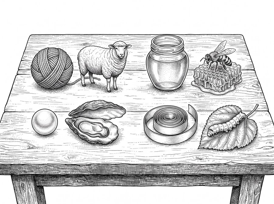 Made things beside the living creatures they came from
