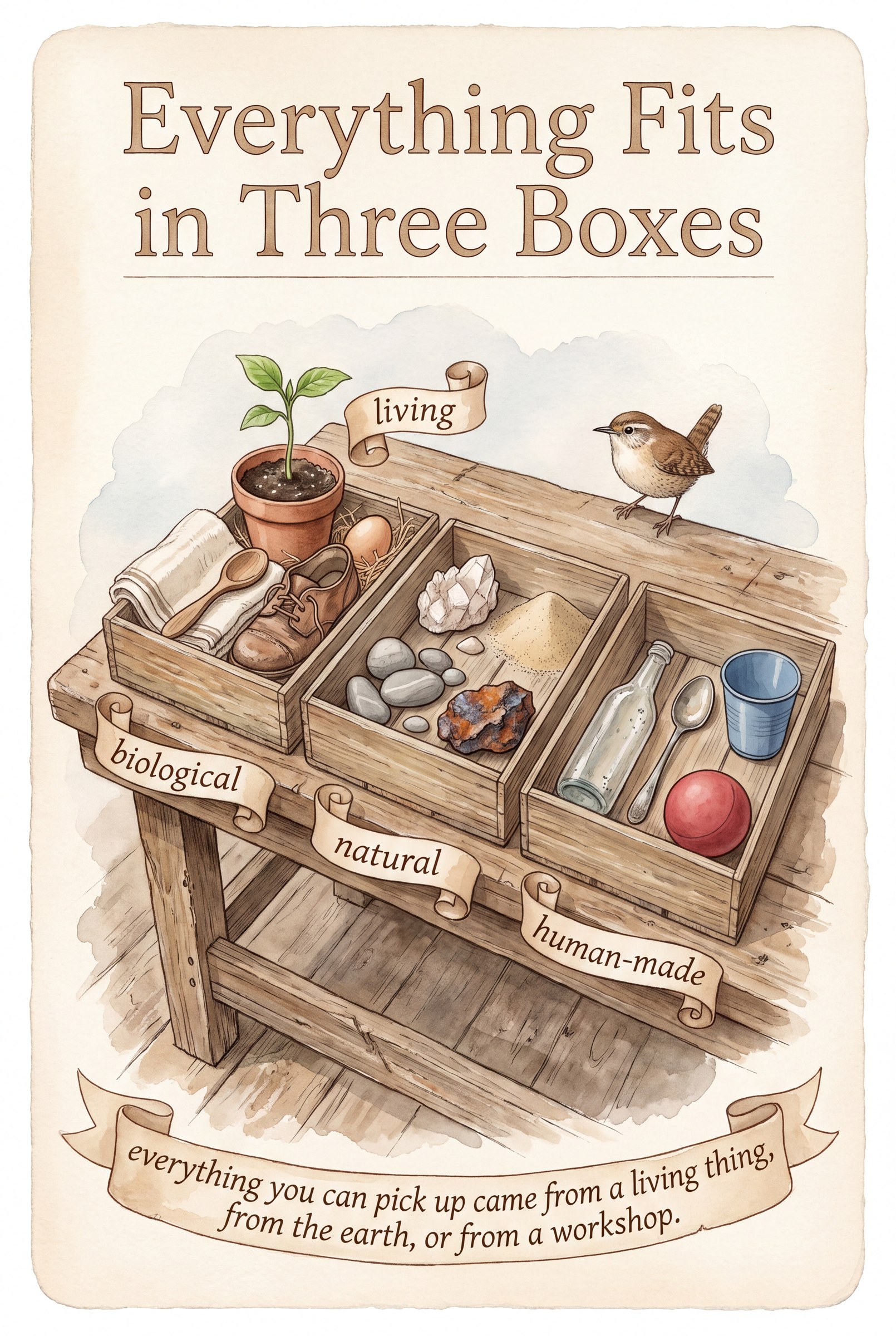 Everything Fits in Three Boxes